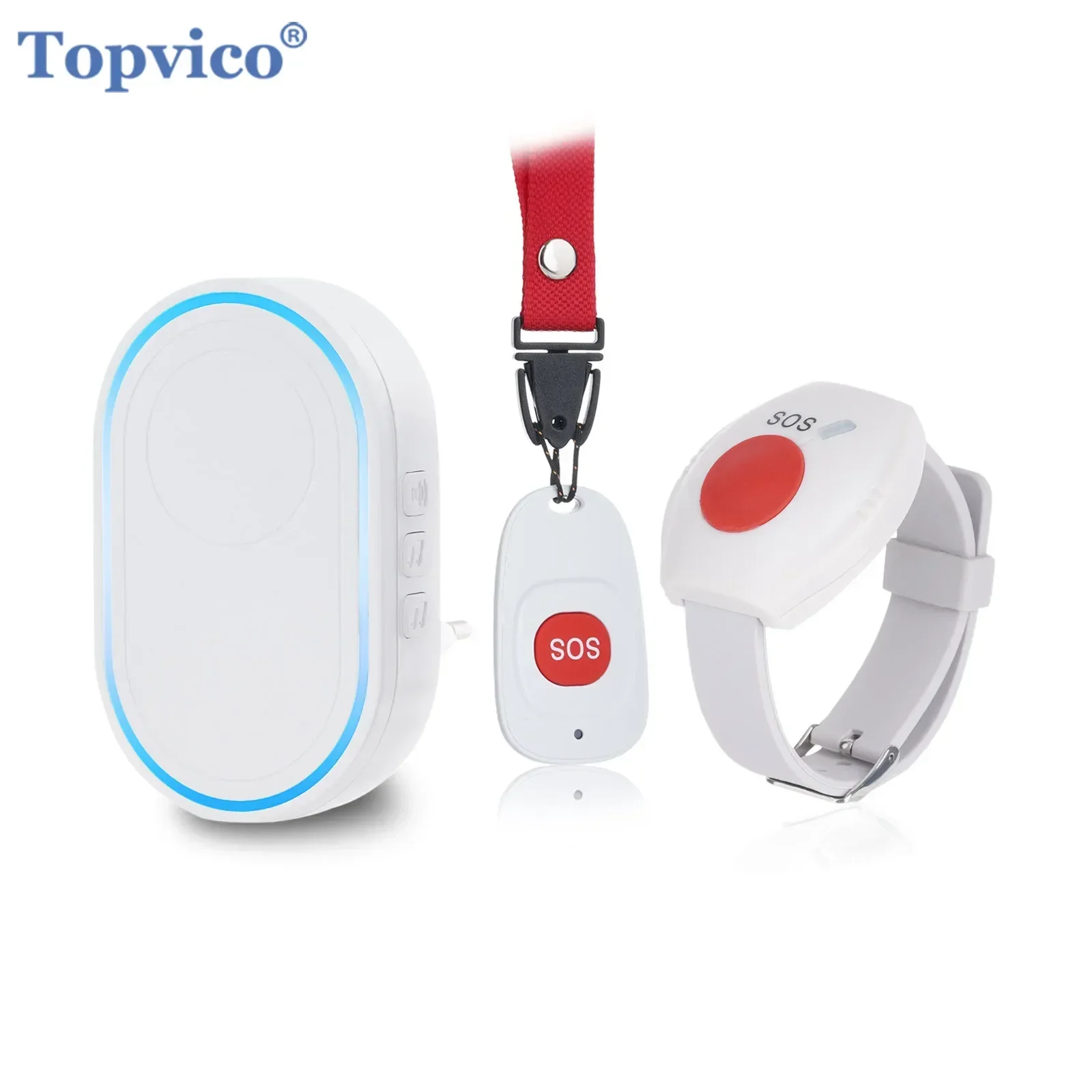 Home Security Upgrades - Topvico Drahtloser Pflegepager SOS-Notrufknopf für ältere