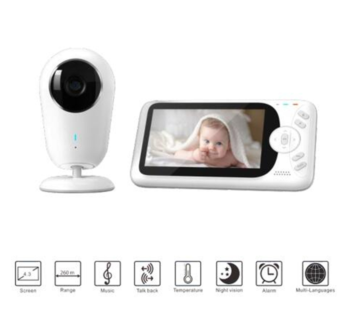 Home Security Wireless Cameras - 4,3 Zoll 1080P Full HD Wireless