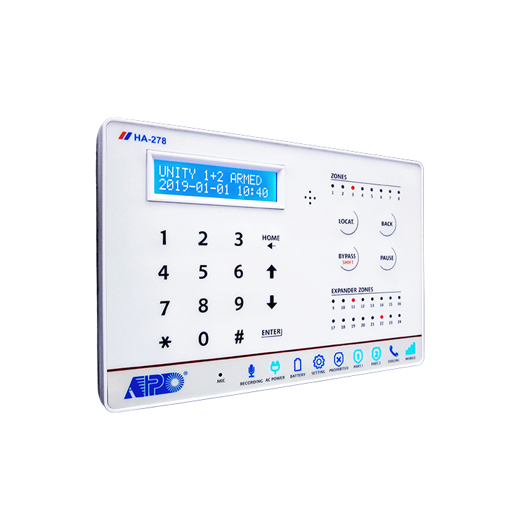 Home Zone Security App - HA-278-D App-gesteuertes 8-Zonen Mobilfunk-Haussicherheitssystem Einbruch- und