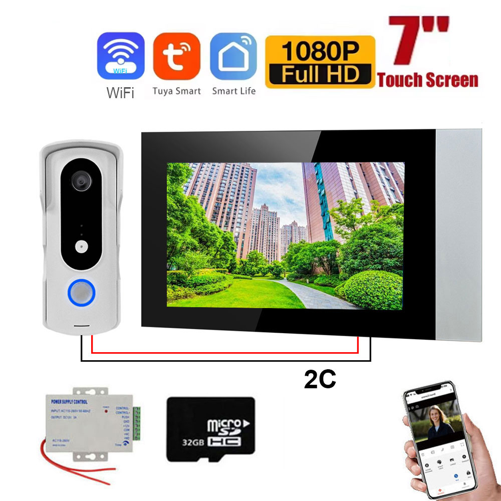 Home Security Cameras Uk - 2 draht Smart Home Tuya Wifi
