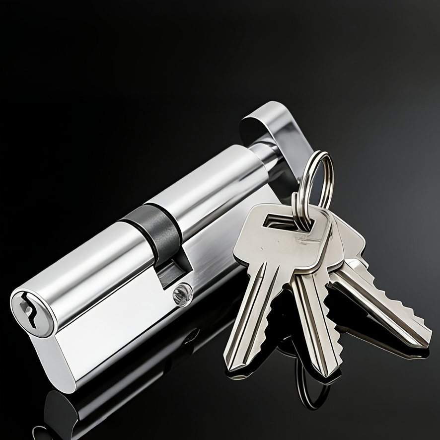 Home Security Safe - 1 Stück Türgriff-Schließzylinder, mit 3 Schlüsseln,