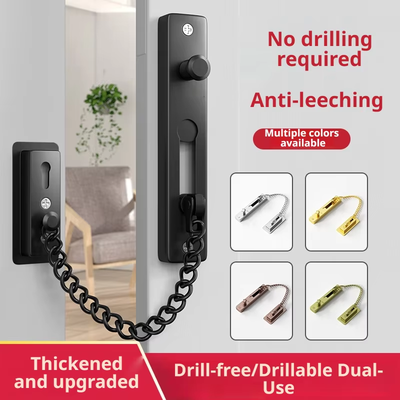 Door Chain Guard - Edelstahl-Schlüssel sind hitzebeständig, Türketten-Schloss, Sicherheitskette, Feder,