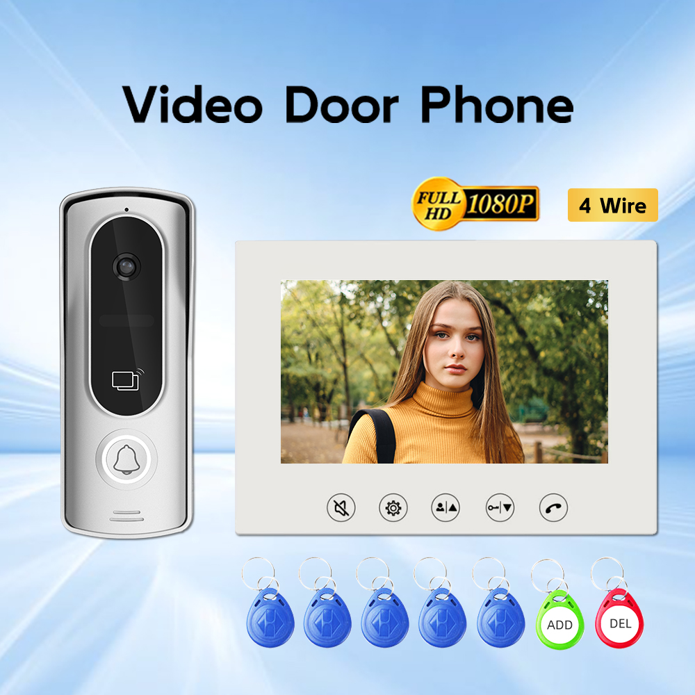 Home Security Cameras Uk - HD-Video-Gegensprechanlage mit Regenschutz, Heimsicherheitssystem mit Überwachungsfunktion,