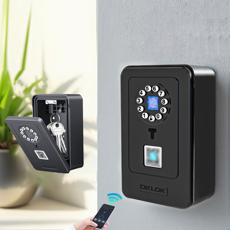 Home Security Safe - Intelligentes Vorhängeschloss mit Passwort-Speicherfunktion, Fingerabdruck-Tresor für