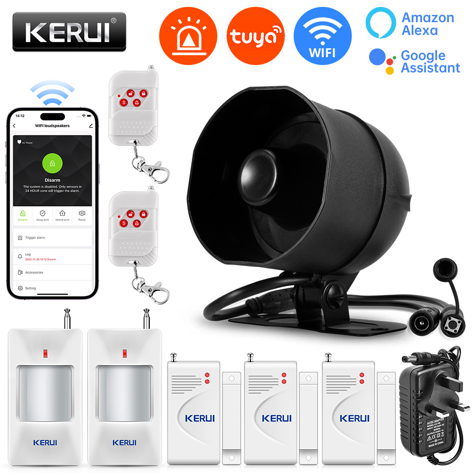 Home Zone Security App - KERUI 120db Lauter Ton Alarm System