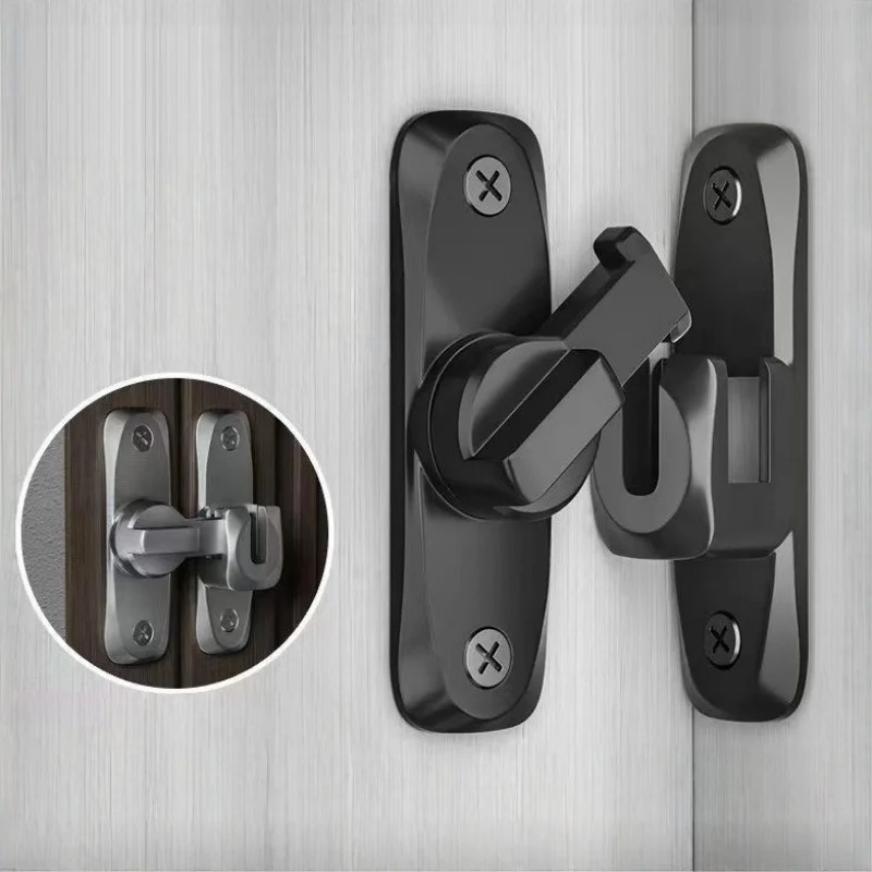 Home Security Firms - 90/180 Grad Klappbarer Türverschluss, Diebstahlsicherer Schiebetürriegel,