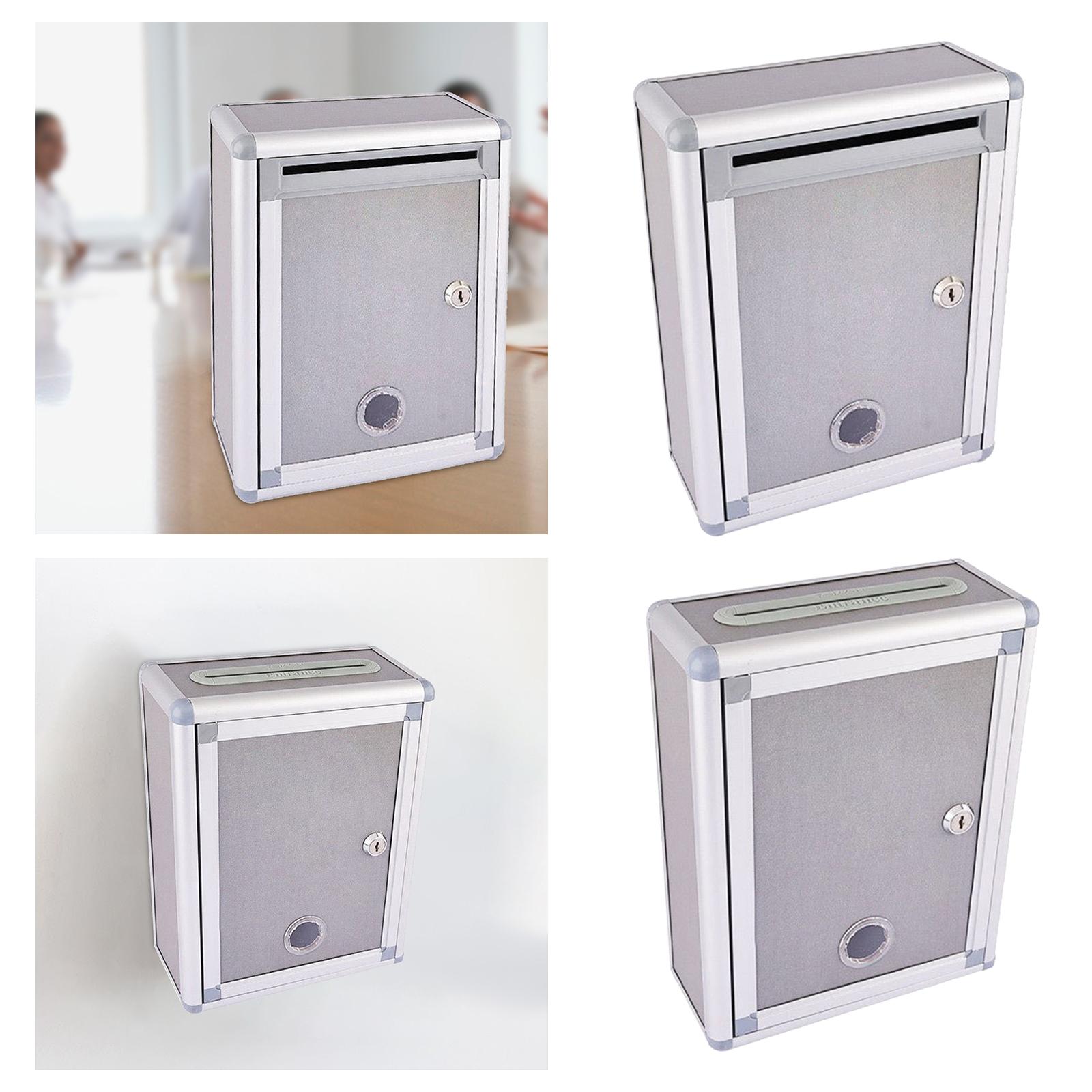 Home Security Letters - Wandbriefkasten mit Schloss, Metall-Einwurfbox, sicherer Briefkasten