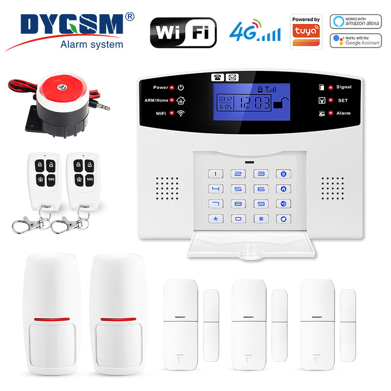 Sim Gsm Alarm - DYGSM Tuya Smart 4G+Wifi Heimsicherheits-Alarmsystem Drahtloses