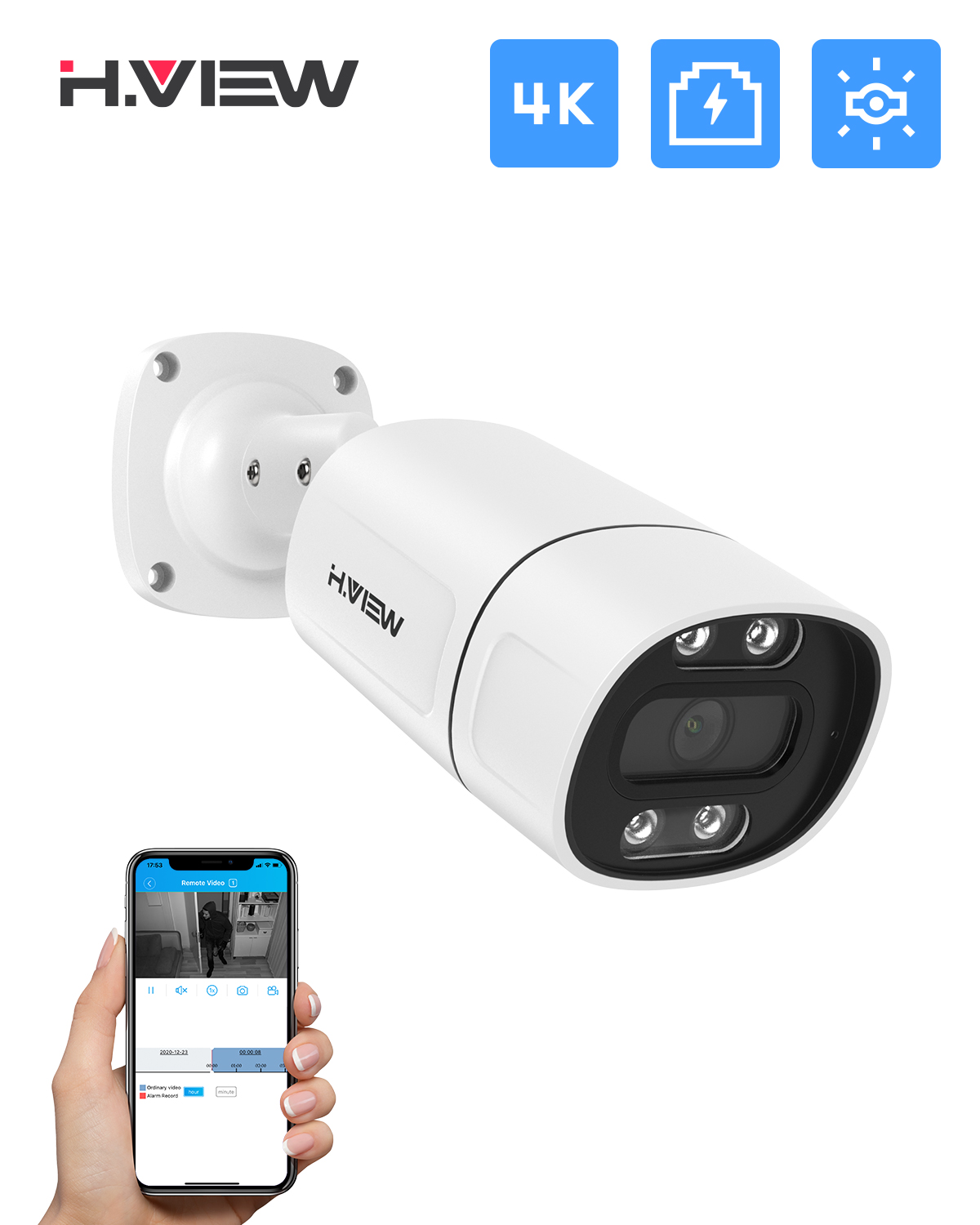 H.View 5Mp 8Mp 4K Ip Kamera Po – Home Security Ai Bewertung und Preis