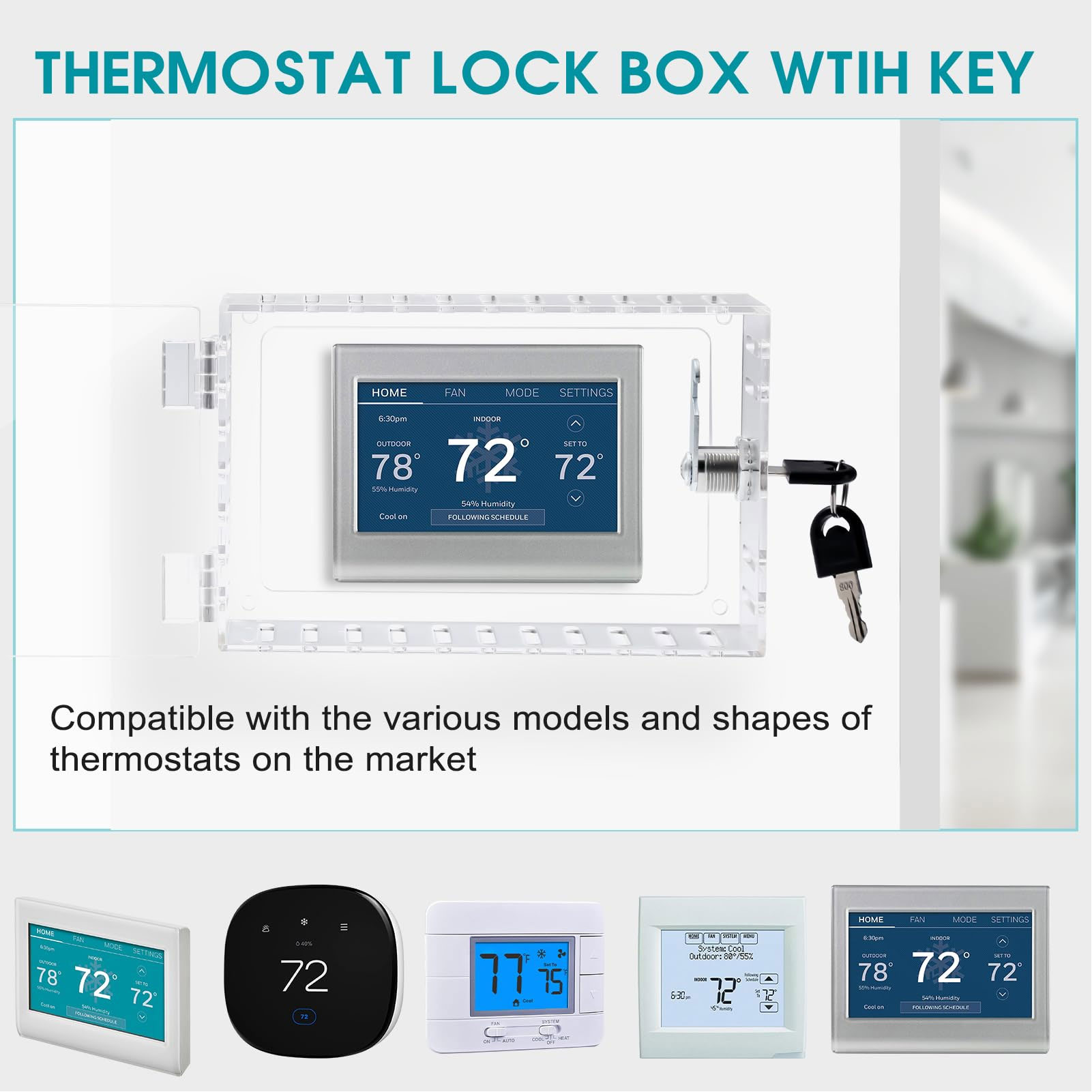 Thermostat-Schutzbox aus klare – Home Security Firms Bewertung und Preis