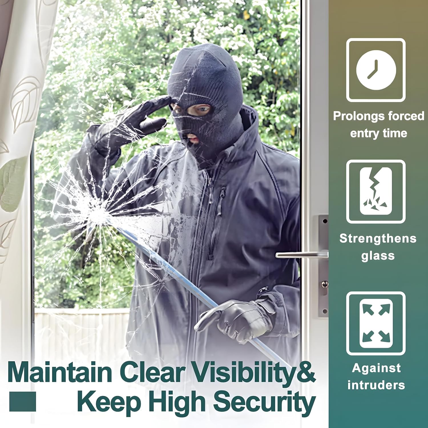 Klare Sicherheits- und Sicherh – Home Security Film For Windows Bewertung und Preis